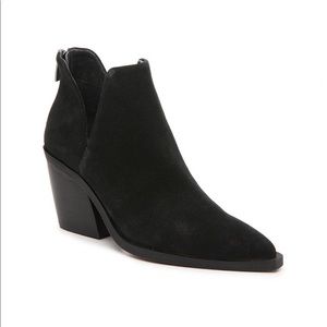 Vince Camuto. Bibestie Bootie. Black Suede. Size 9